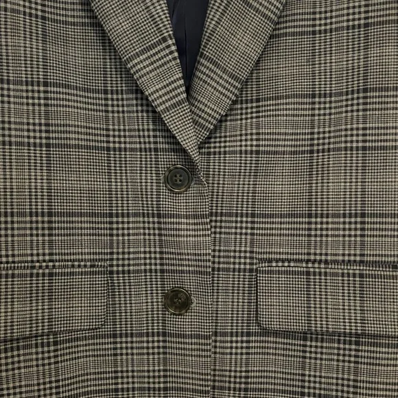J. Crew Navy and Gray Plaid Women's Sommerset Blazer size 8 - Picture 5 of 16